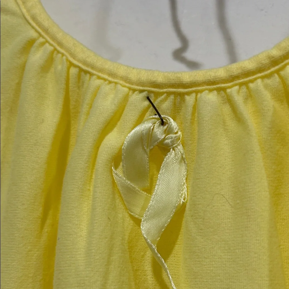 Vintage Yellow Chemise with Lace Trim - Picture 5 of 6